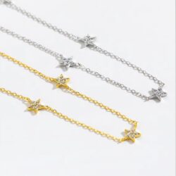 Zilveren Starz ketting