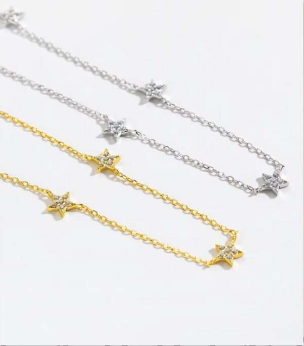 Zilveren Starz ketting